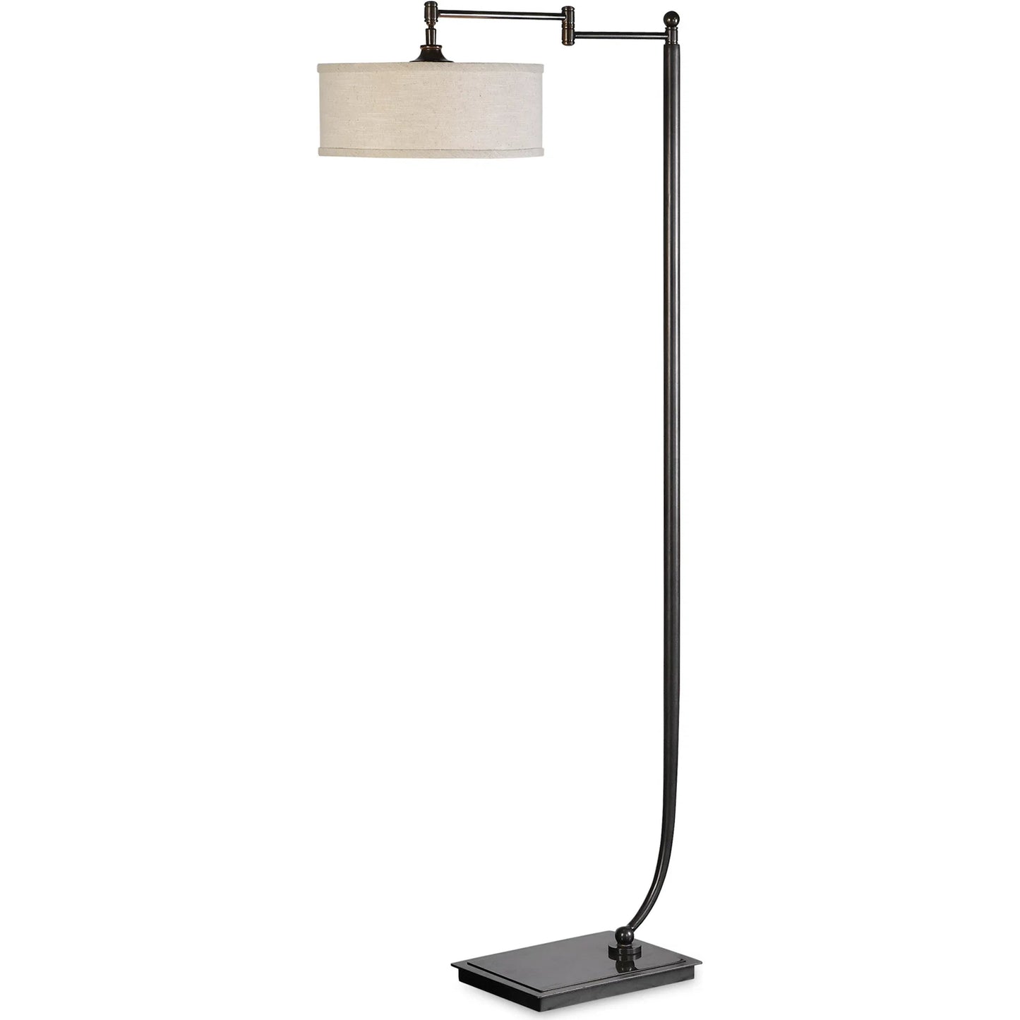 014 S-253701 | Primary Silo | Lamine Floor Lamp by Uttermost in bronze. Made from iron, fabric in a modern style.