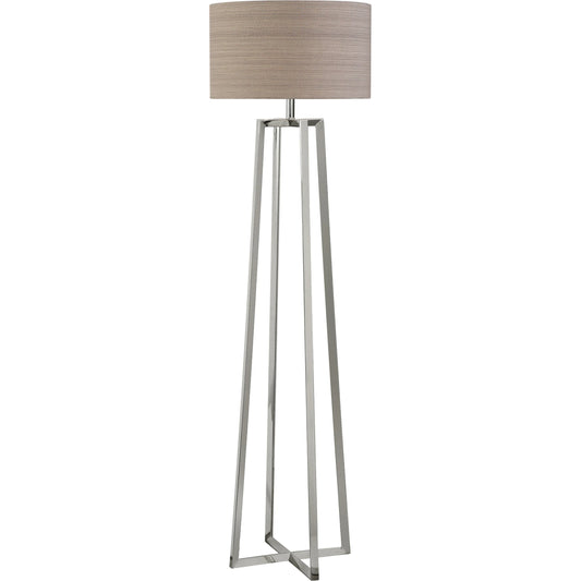 Keokee Floor Lamp by Uttermost in nickel. Made from steel in a modern style.