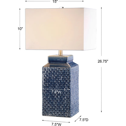 Pero Lamp by Uttermost in blue. Made from ceramic, iron in a modern style.