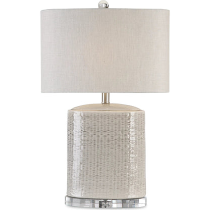 Modica Taupe Ceramic Lamp by Uttermost. Made from high temperature ceramic, crystal in a modern style.