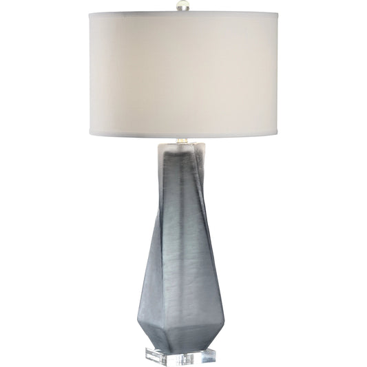 Anatoli Table Lamp by Uttermost in gray. Made from glass, iron, crystal in a modern style.