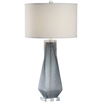 Anatoli Table Lamp by Uttermost in gray. Made from glass, iron, crystal in a modern style.
