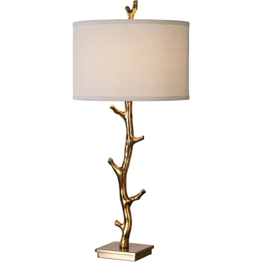 Javor Tree Branch Table Lamp by Uttermost. Made from steel, polyester, fabric in a modern style.