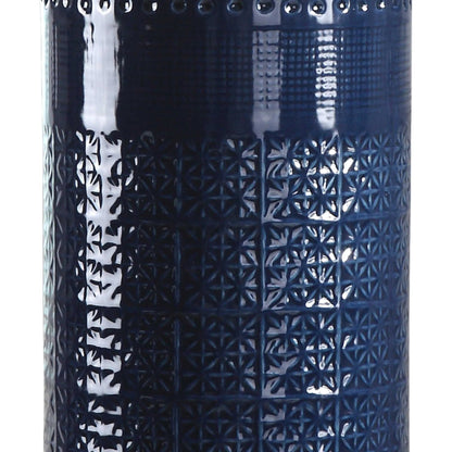 Thalia Royal Table Lamp by Uttermost in blue. Made from metal, ceramic, fabric in a modern style.