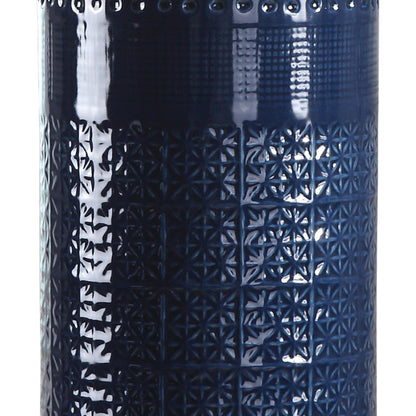 Thalia Royal Table Lamp by Uttermost in blue. Made from metal, ceramic, fabric in a modern style.