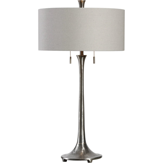 Aliso Cast Iron Lamp by Uttermost in iron. Made from cast iron, fabric in a modern style.