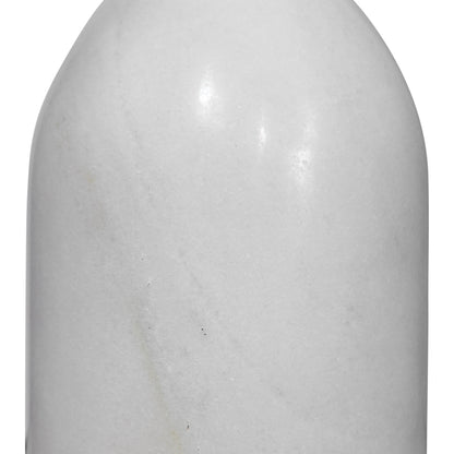 Minette Floor Lamp by Uttermost in antique brass. Made from steel, marble, fabric in a modern style.