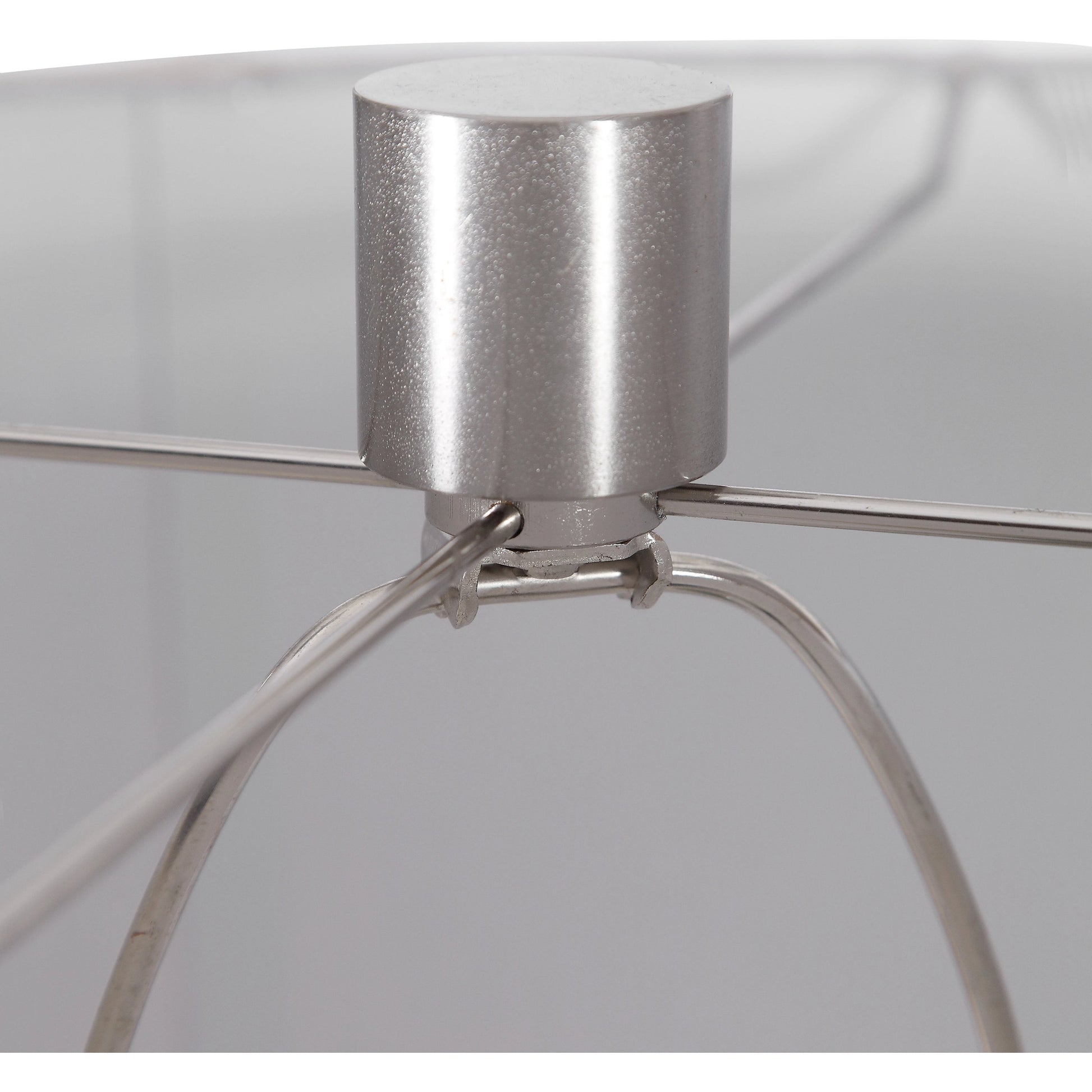 Maggie Table Lamp by Uttermost in terracotta rust, green glaze. Made from ceramic, fabric, iron, crystal in a eclectic & global style.