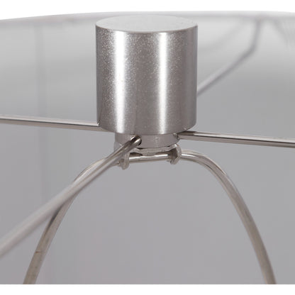 Maggie Table Lamp by Uttermost in terracotta rust, green glaze. Made from ceramic, fabric, iron, crystal in a eclectic & global style.