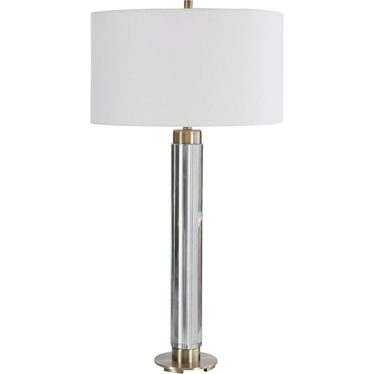 Davies Table Lamp by Uttermost in steel. Made from steel, crystal in a modern style.