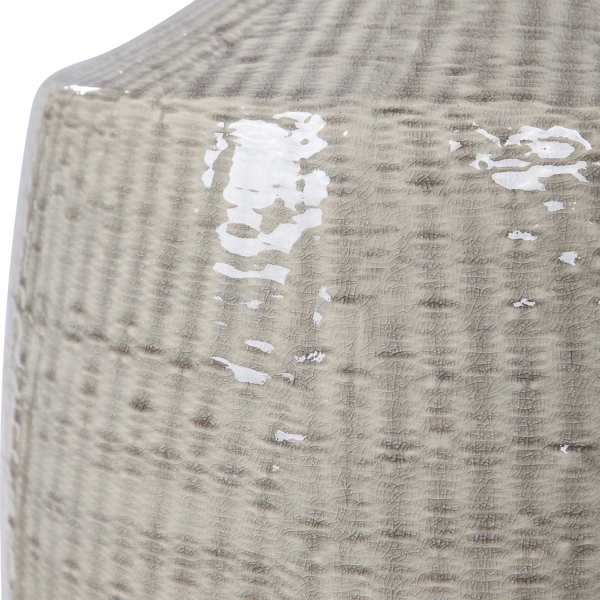 Felipe Table Lamp by Uttermost in light gray. Made from ceramic, iron, fabric in a eclectic & global style.