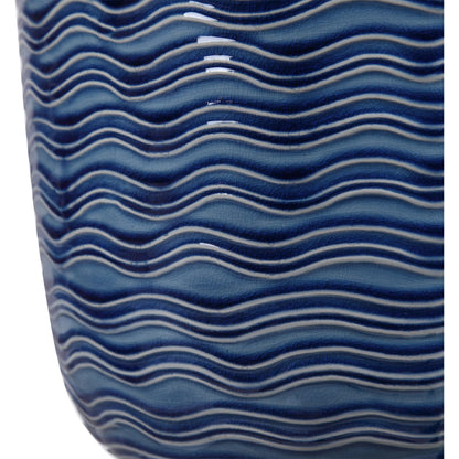 Sedna Table Lamp by Uttermost in blue. Made from medium temperature ceramic, iron in a coastal style.