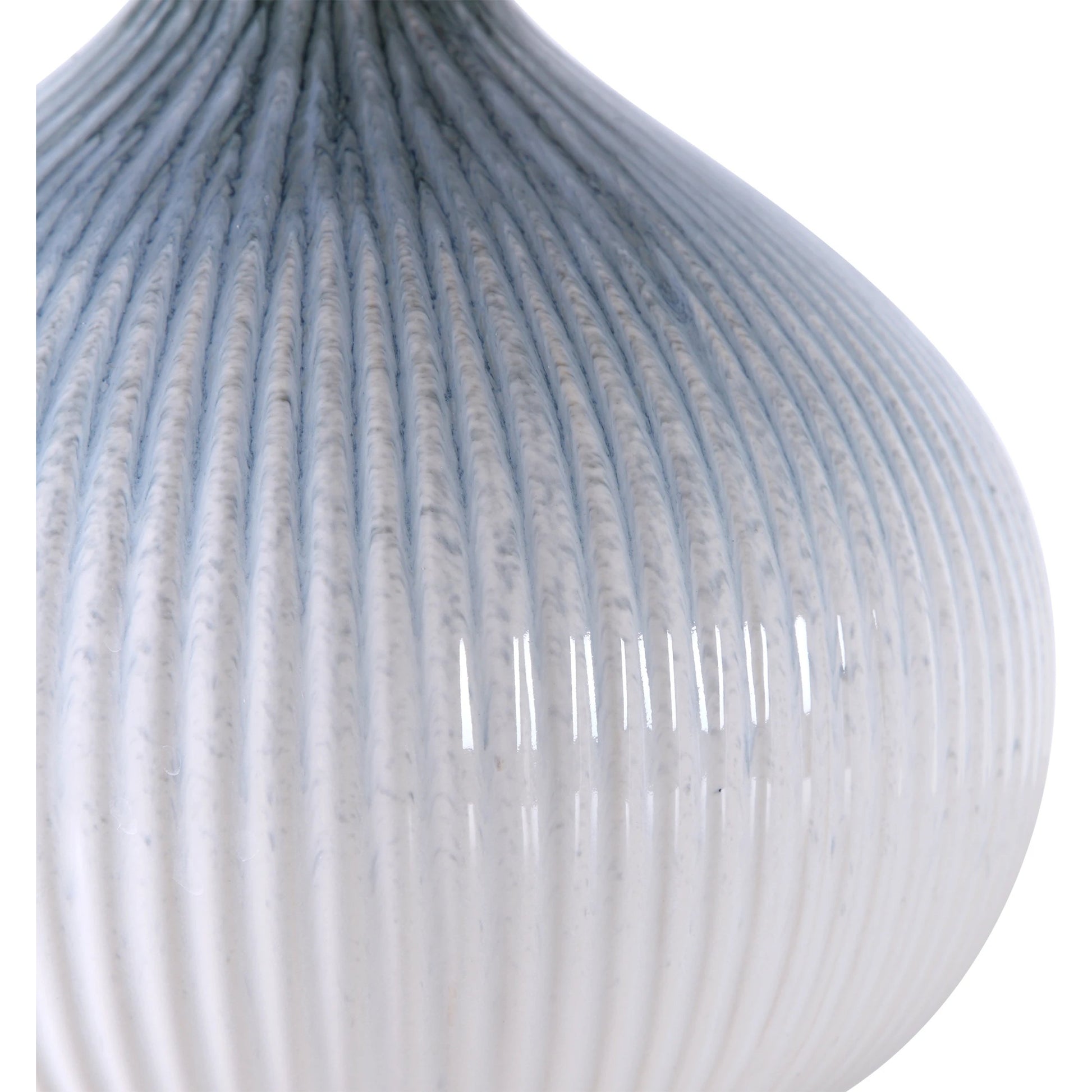 Eichler Mid-Century Table Lamp by Uttermost. Made from ceramic, fabric, iron in a coastal style.