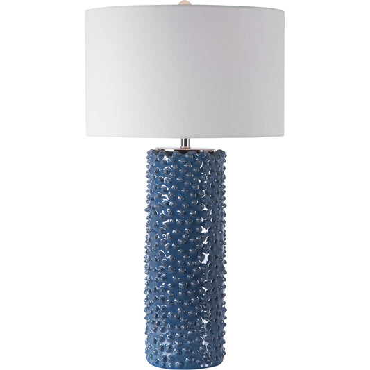 001 SR-766785 | Primary Silo | Ciji Table Lamp by Uttermost in blue. Made from ceramic, steel, fabric in a coastal style.