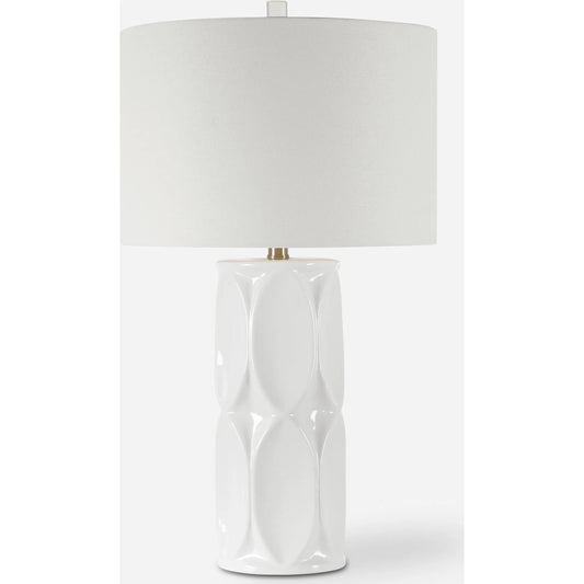 Sinclair Table Lamp by Uttermost. Made from ceramic, metal, fabric in a modern style.