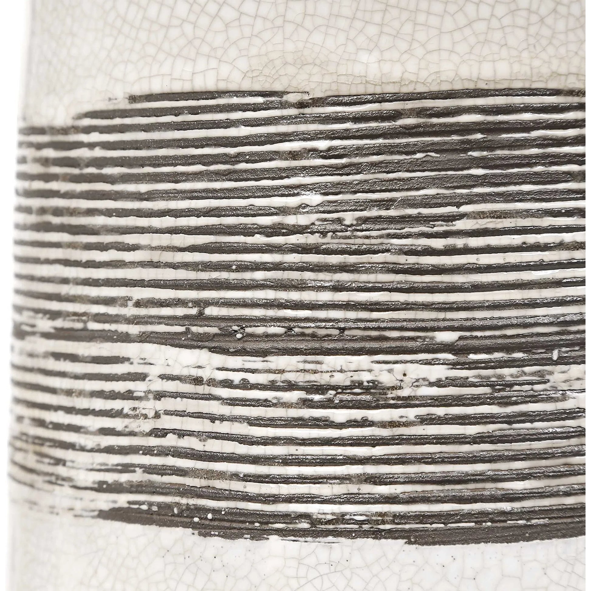 Comanche Crackle Table Lamp by Uttermost in white. Made from ceramic, steel in a eclectic & global style.