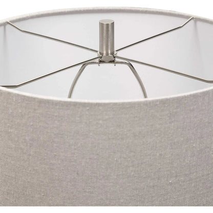 Comanche Crackle Table Lamp by Uttermost in white. Made from ceramic, steel in a eclectic & global style.