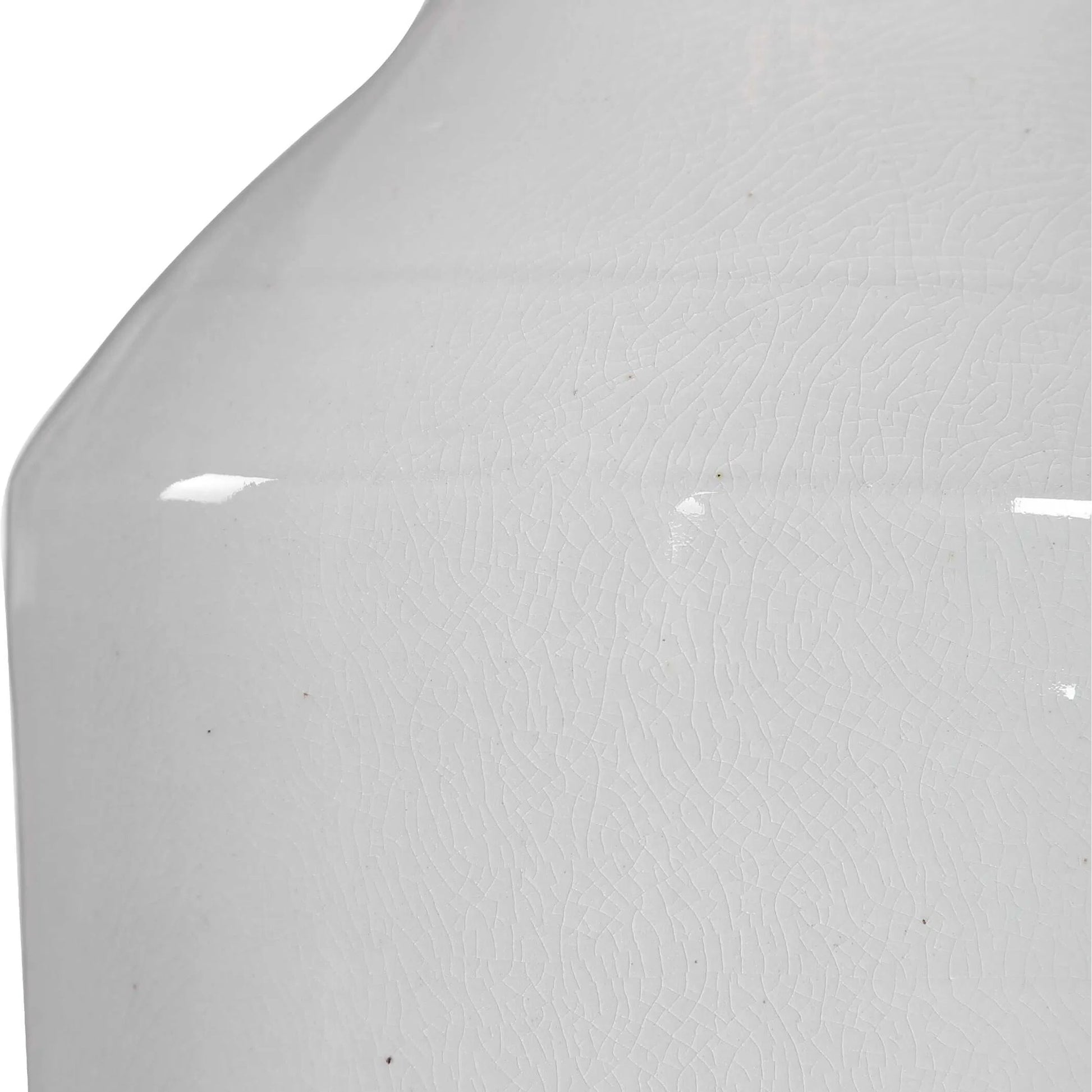 Dakota Crackle Table Lamp by Uttermost in white. Made from ceramic, steel in a coastal style.