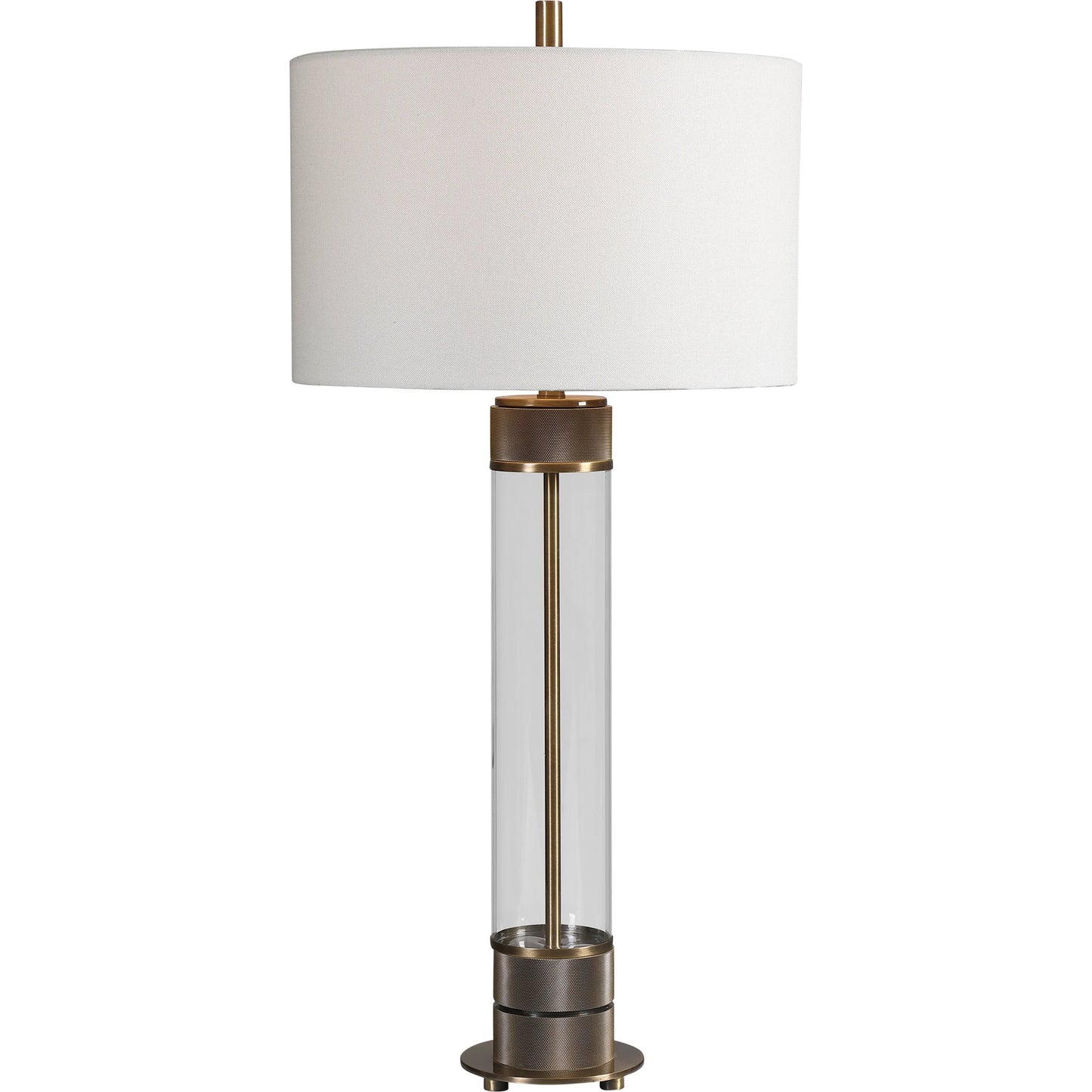 001 SR-861015 | Primary Silo | Anmer Table Lamp by Uttermost. Made from iron, glass, fabric in a modern style.