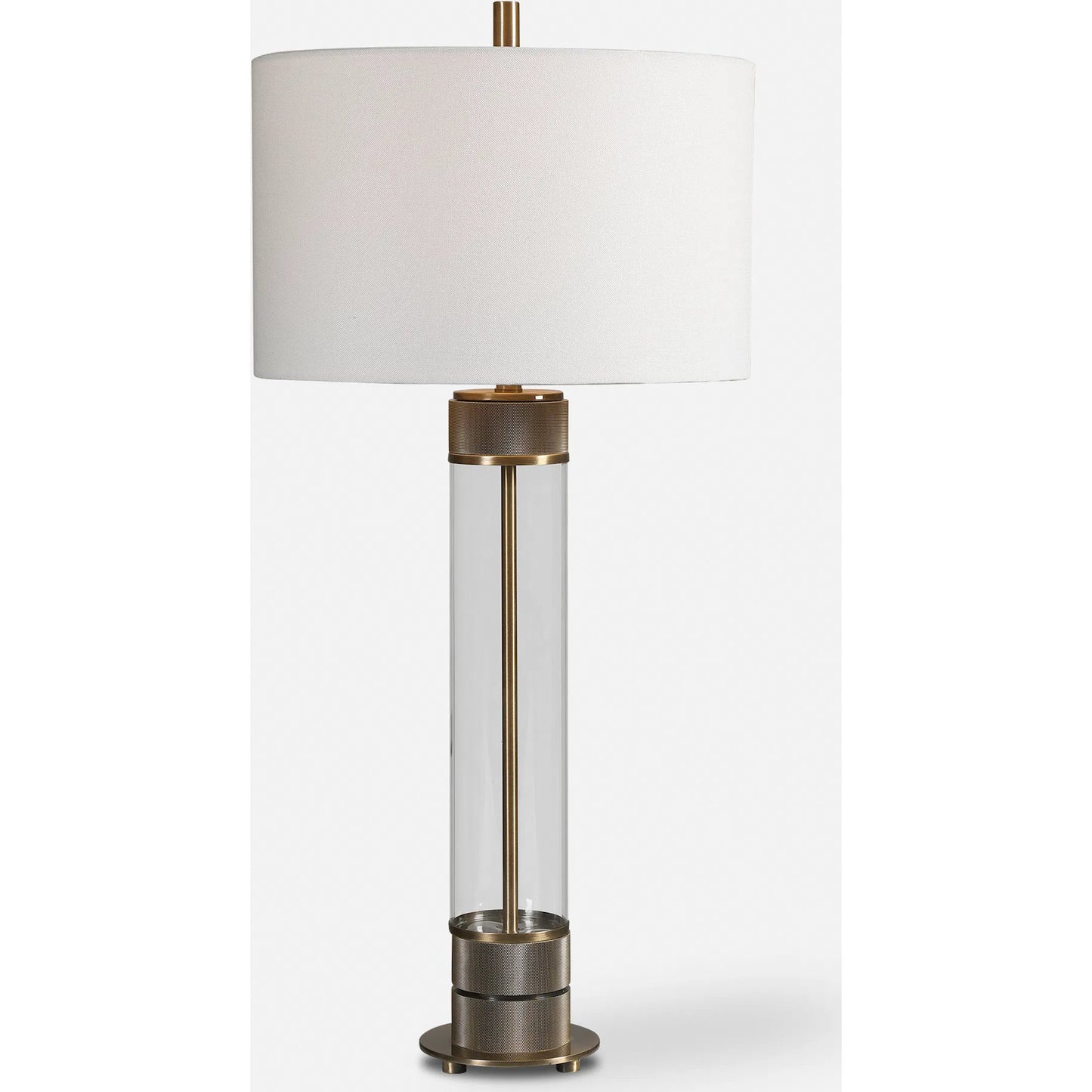 002 SR-861015 | Primary Silo | Anmer Table Lamp by Uttermost. Made from iron, glass, fabric in a modern style.