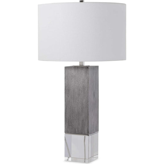 Cordata Table Lamp by Uttermost. Made from mdf, crystal, iron, fabric in a modern style.