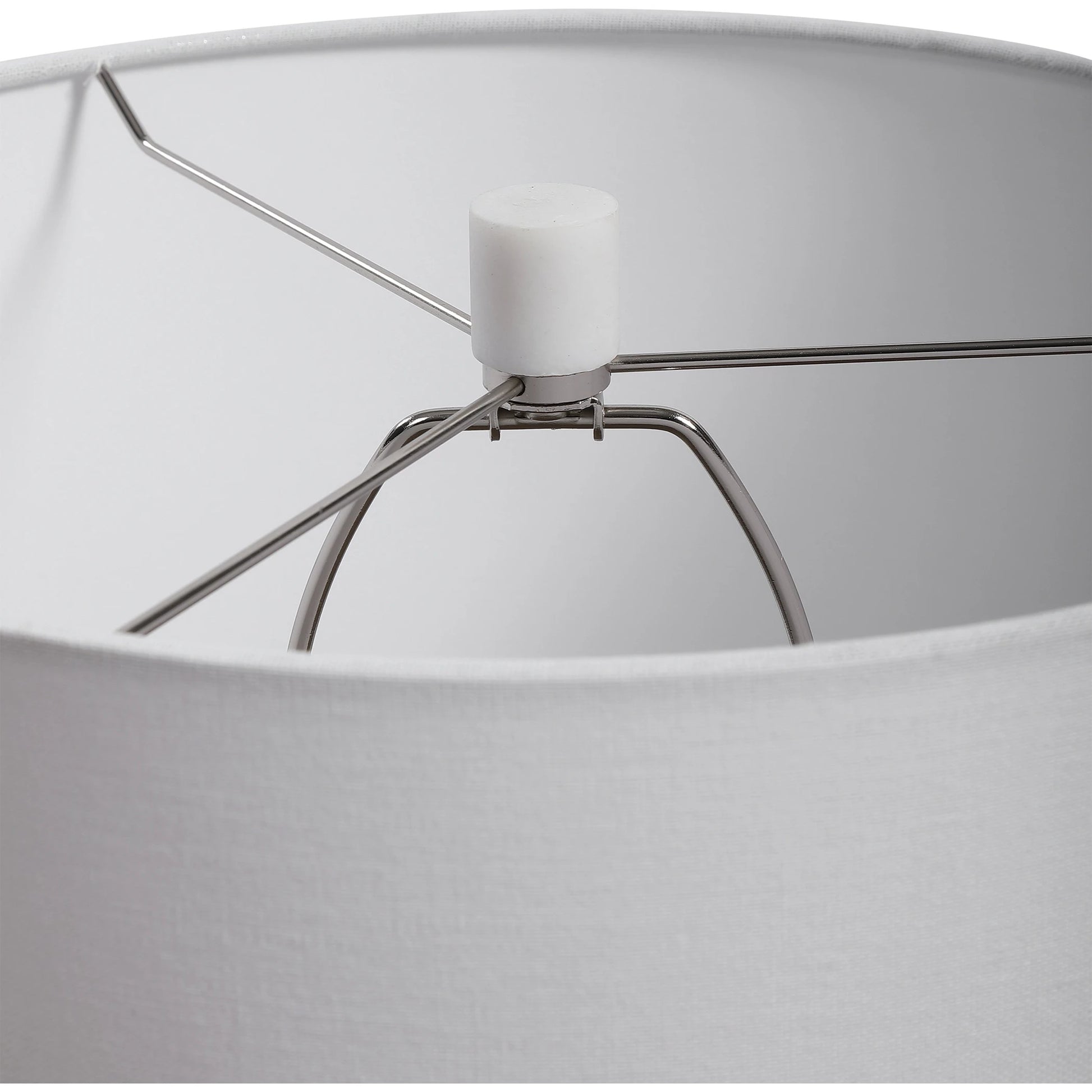 Tanali Table Lamp by Uttermost. Made from copper, concrete, resin, iron, fabric in a modern style.