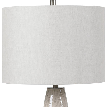 Delgado Table Lamp by Uttermost in gray. Made from ceramic, iron in a modern style.