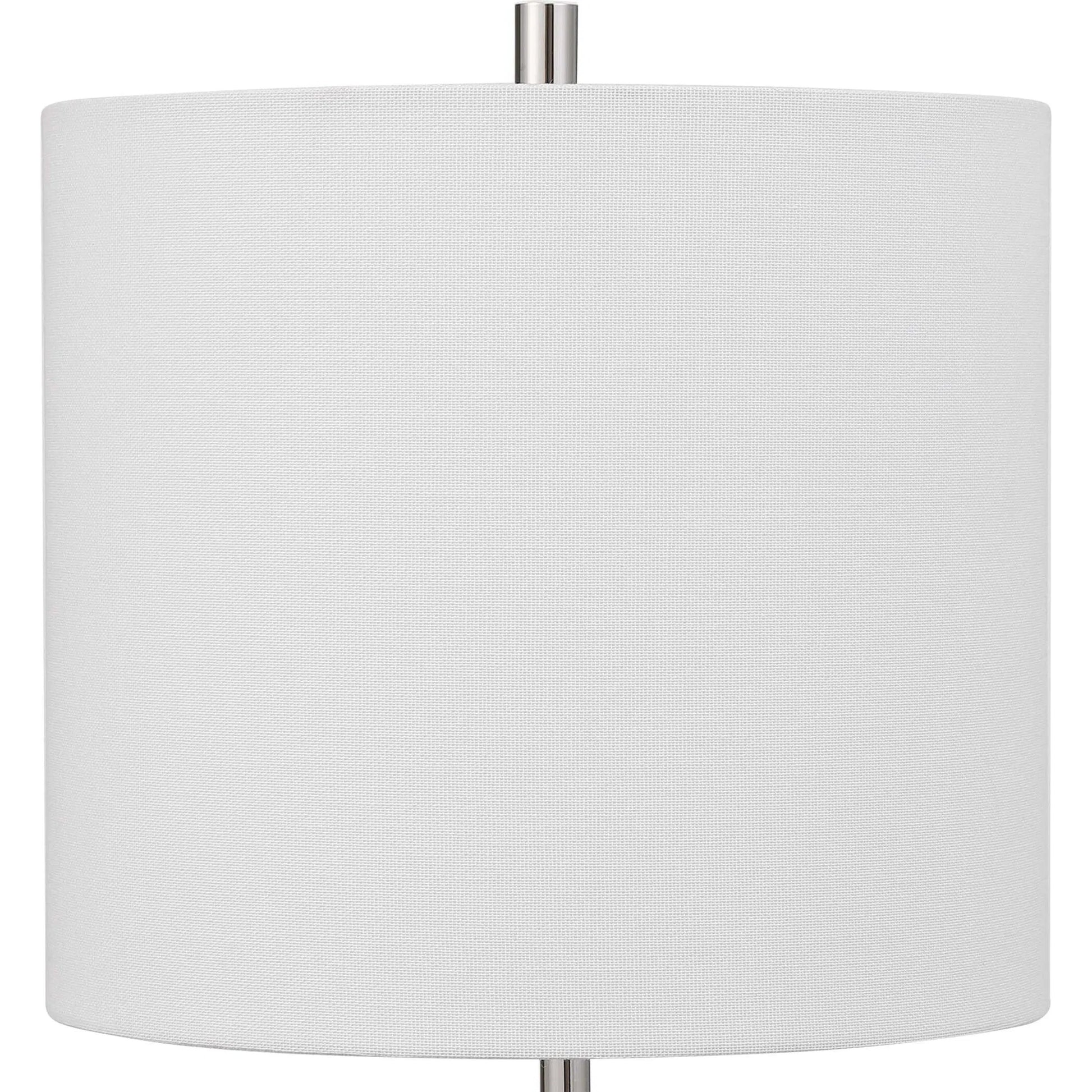 Sussex Buffet Lamp by Uttermost in nickel. Made from crystal, marble, steel, fabric in a transitional style.