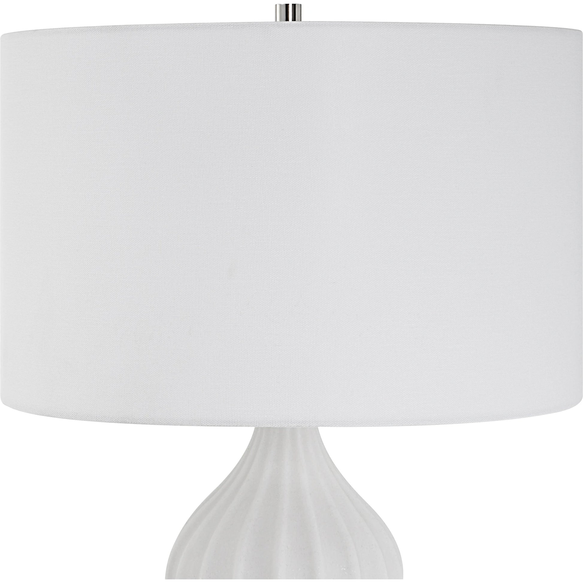 Antoinette Table Lamp by Uttermost in ivory. Made from mad-made stone, iron, fabric in a coastal style.