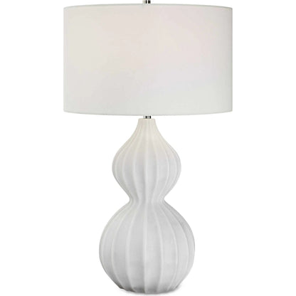 Antoinette Table Lamp by Uttermost in ivory. Made from mad-made stone, iron, fabric in a coastal style.