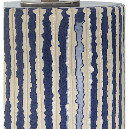 Havana Table Lamp by Uttermost in cobalt. Made from ceramic, iron, fabric in a modern style.