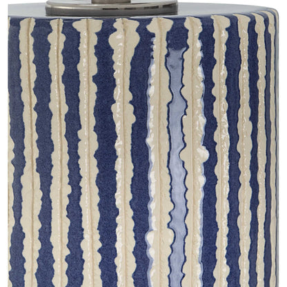 Havana Table Lamp by Uttermost in cobalt. Made from ceramic, iron, fabric in a modern style.