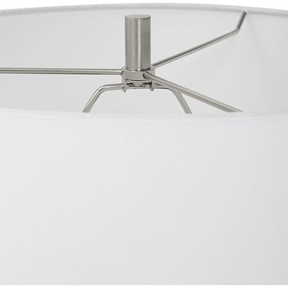 Havana Table Lamp by Uttermost in cobalt. Made from ceramic, iron, fabric in a modern style.