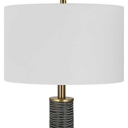 Summit Floor Lamp by Uttermost in brass. Made from resin, iron in a modern style.