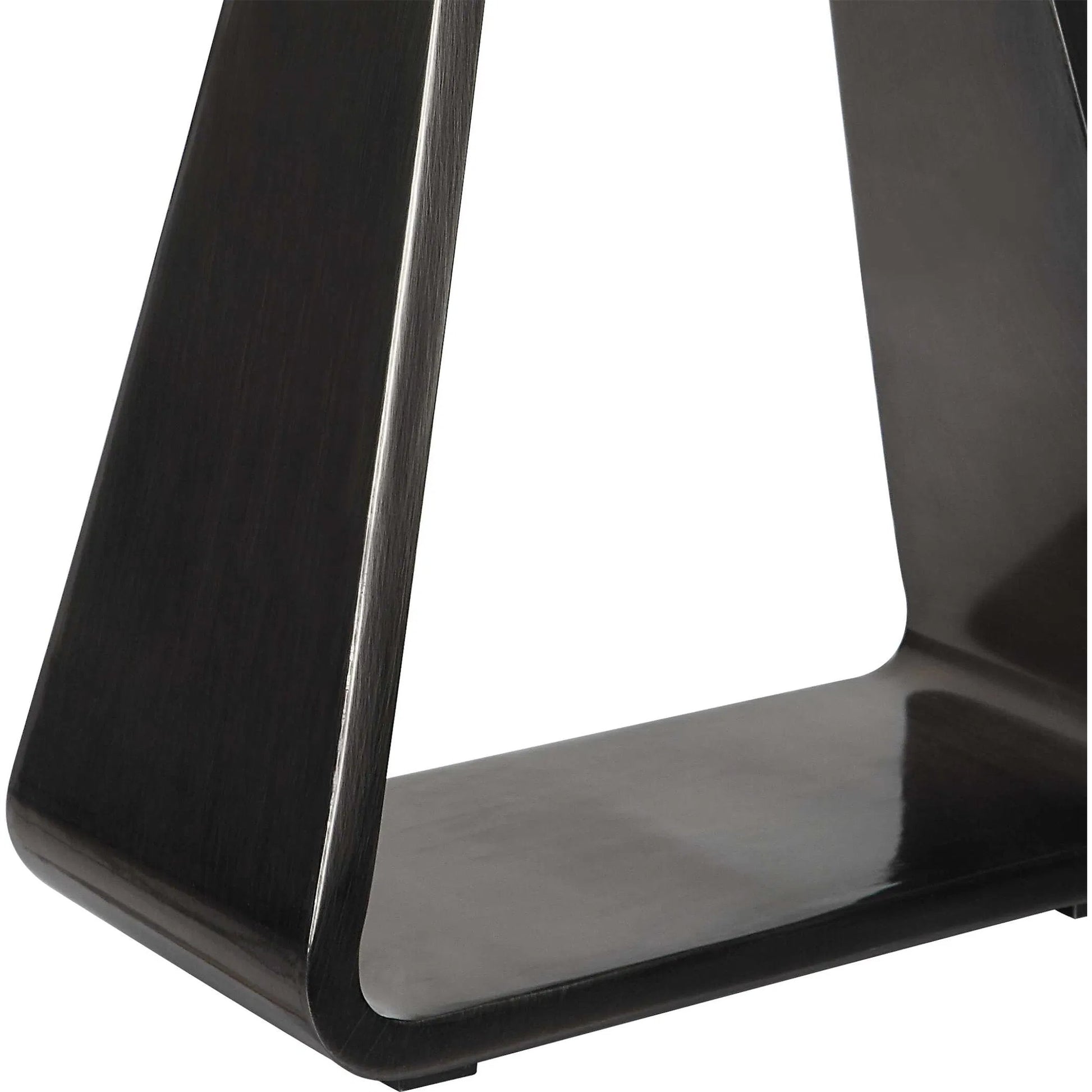 Halo Table Lamp by Uttermost in antique nickel. Made from steel, fabric in a modern style.