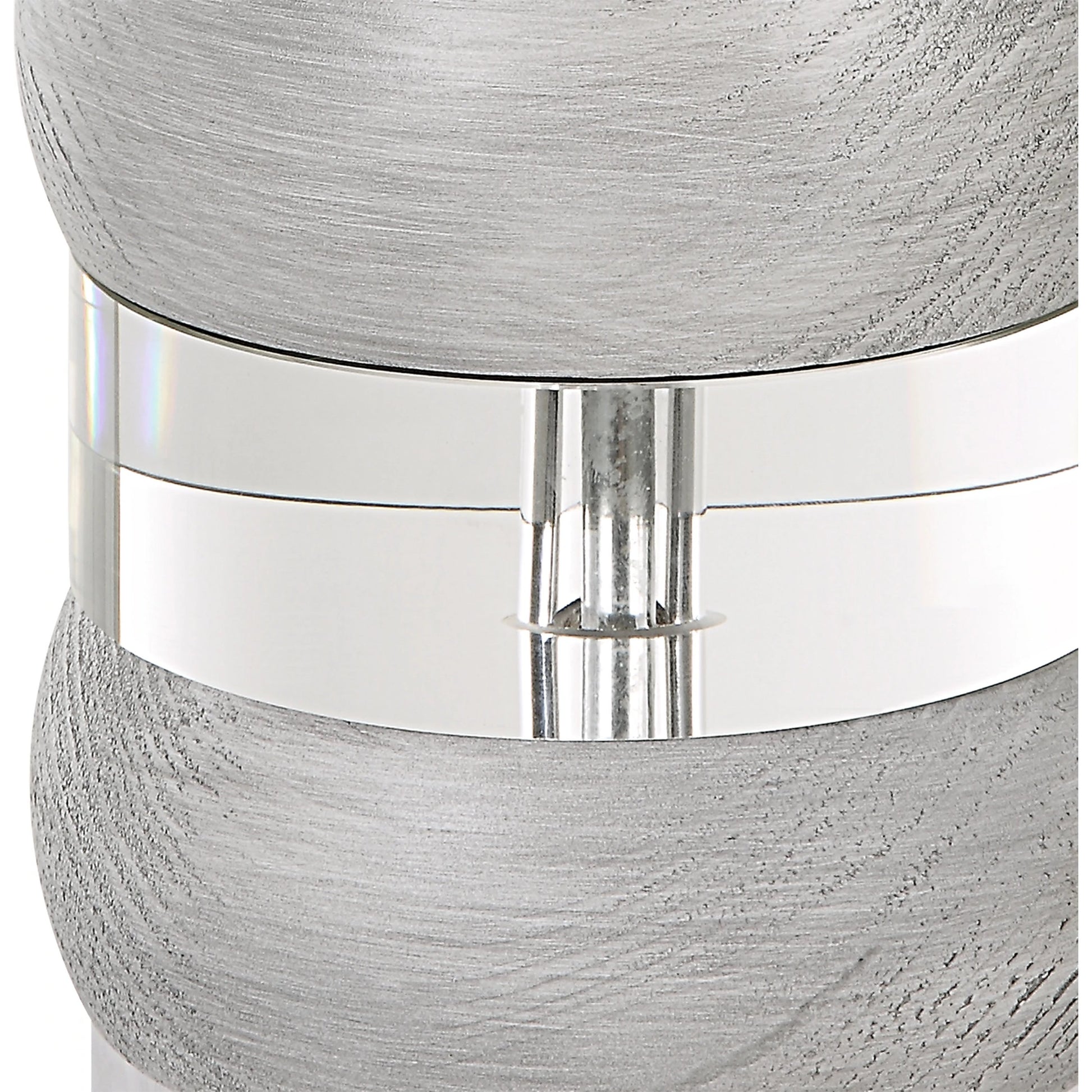 Band Together Table Lamp by Uttermost in bleach wood, nickel. Made from crystal, wood, iron, fabric in a modern style.