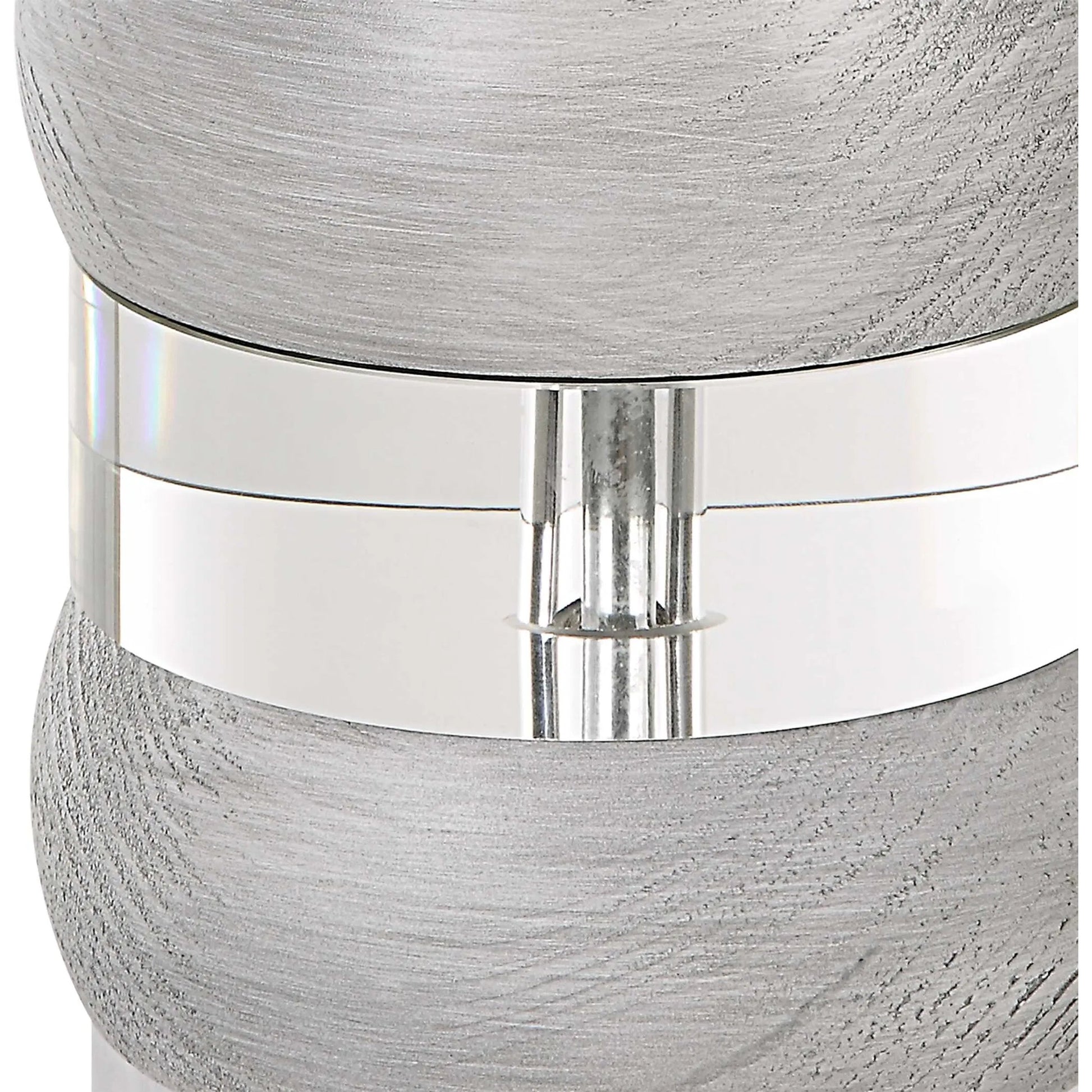 Band Together Table Lamp by Uttermost in bleach wood, nickel. Made from crystal, wood, iron, fabric in a modern style.