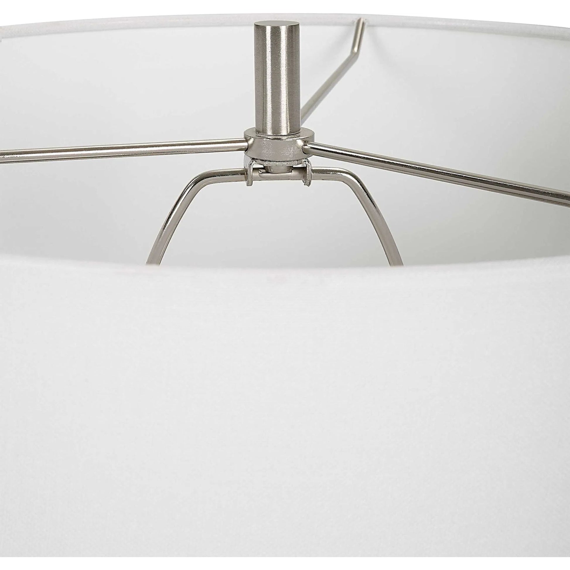 Band Together Table Lamp by Uttermost in bleach wood, nickel. Made from crystal, wood, iron, fabric in a modern style.