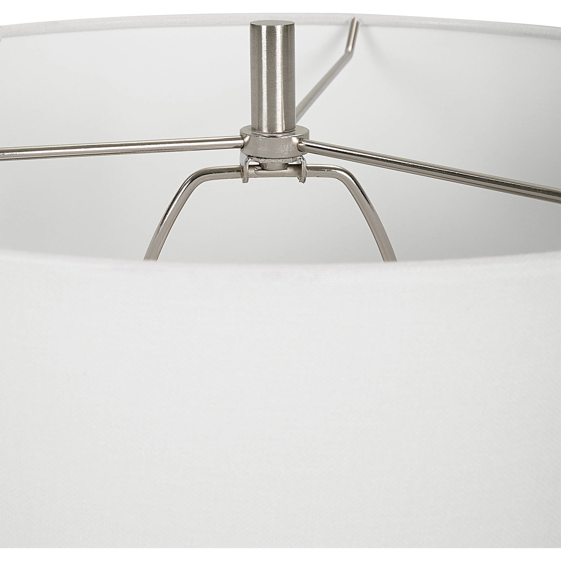 Band Together Table Lamp by Uttermost in bleach wood, nickel. Made from crystal, wood, iron, fabric in a modern style.
