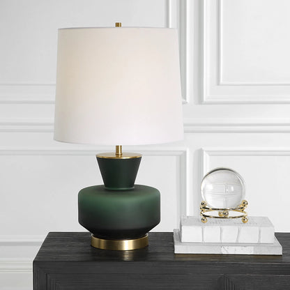 Trentino Table Lamp by Uttermost. Made from metal, glass, linen in a modern style.