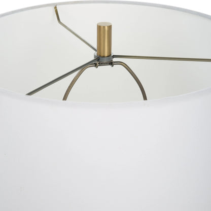 Trentino Table Lamp by Uttermost. Made from metal, glass, linen in a modern style.