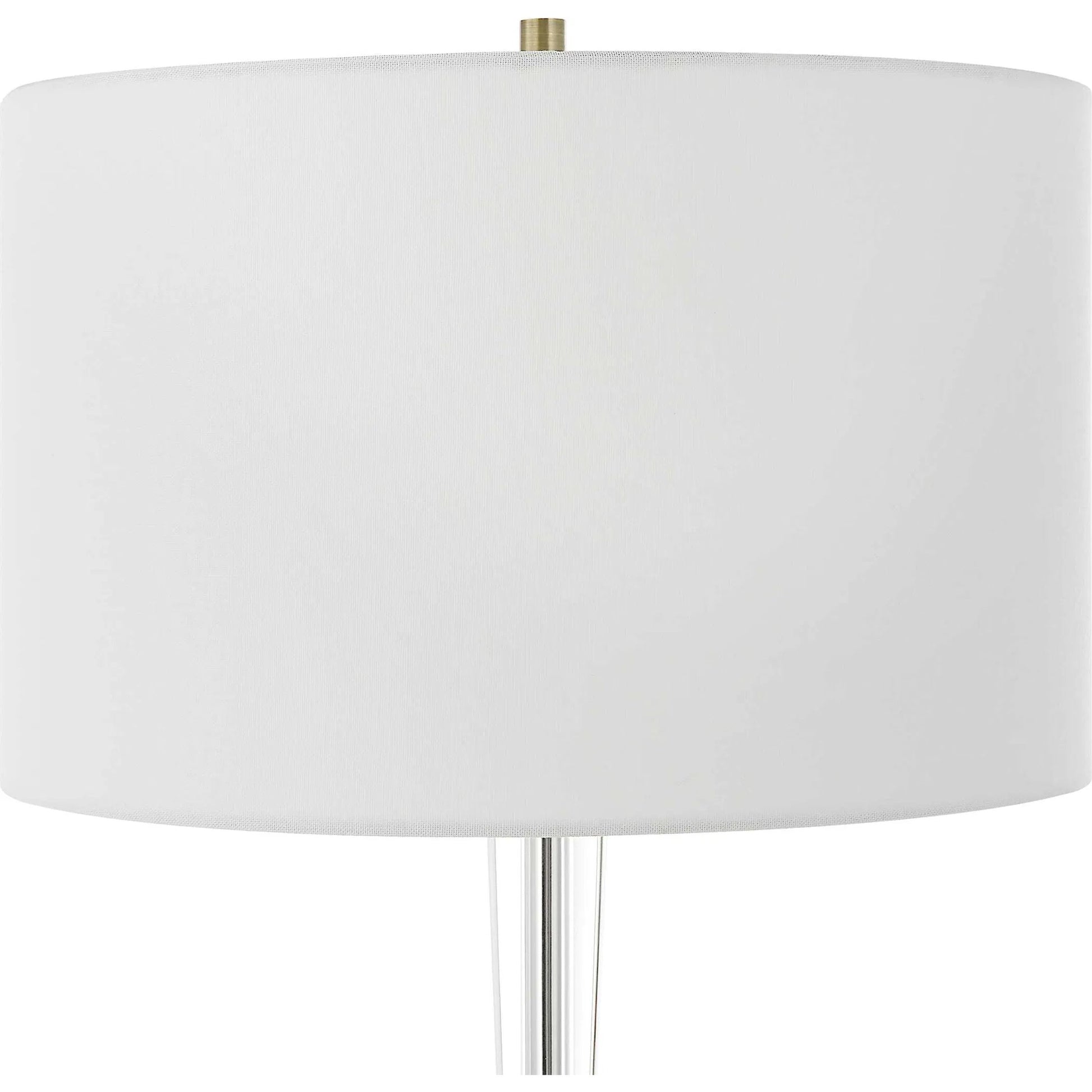 Annily Table Lamp by Uttermost in brass. Made from steel, crystal, fabric in a modern style.