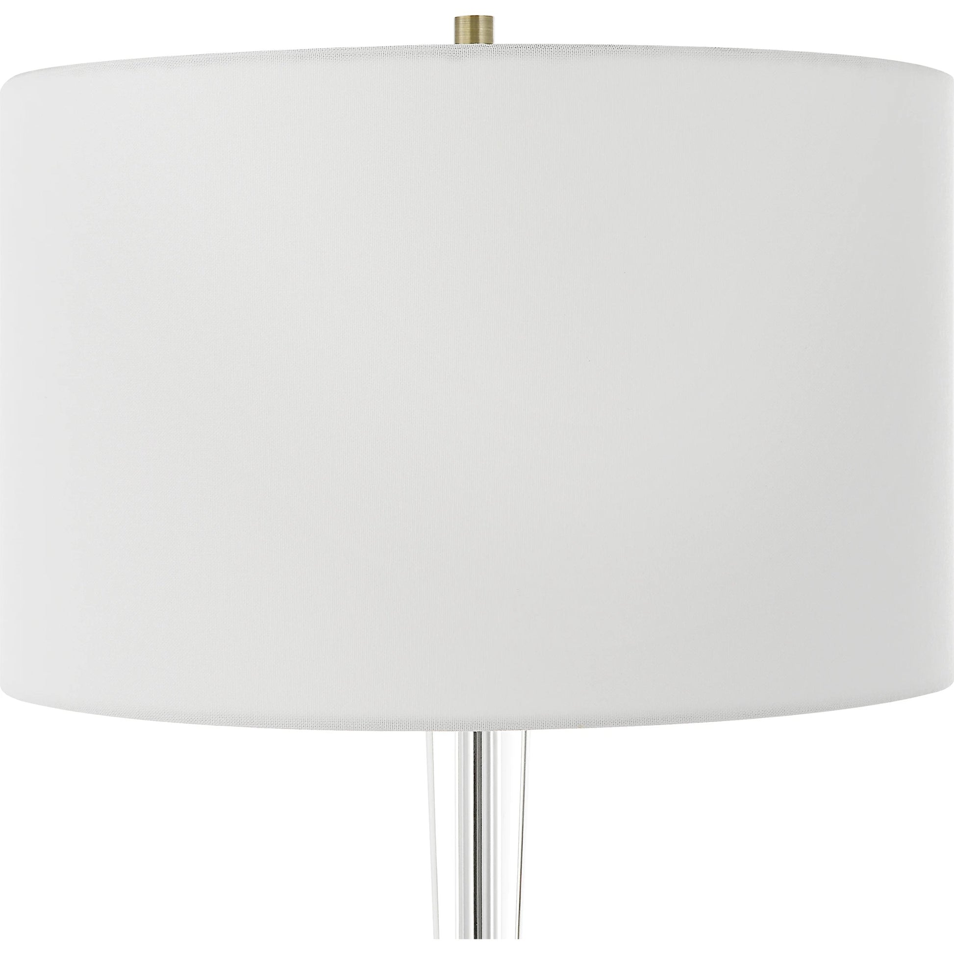 Annily Table Lamp by Uttermost in brass. Made from steel, crystal, fabric in a modern style.
