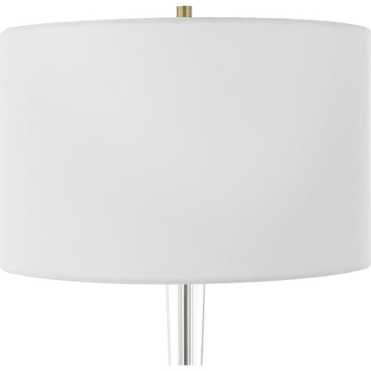 Annily Table Lamp by Uttermost in brass. Made from steel, crystal, fabric in a modern style.