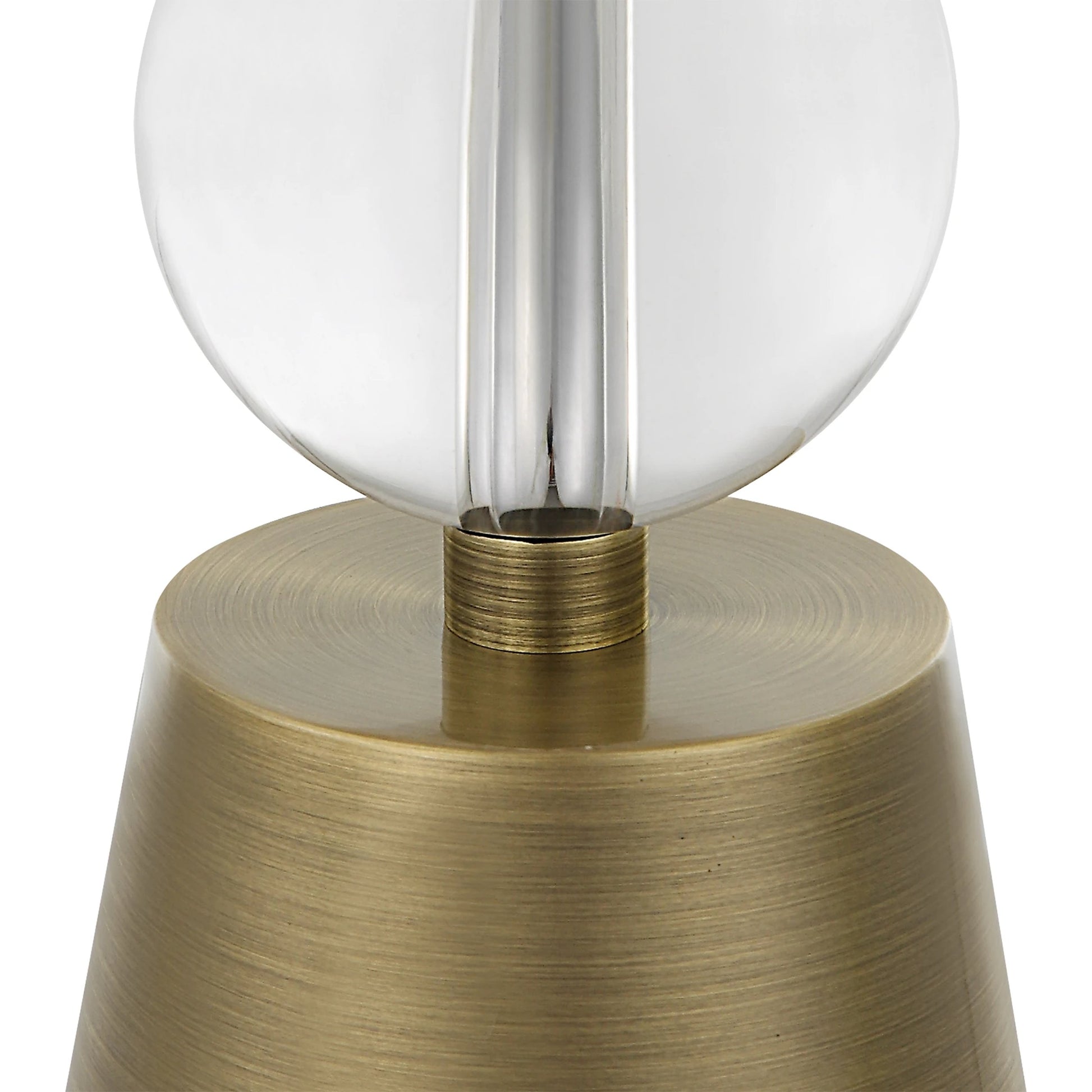 Annily Table Lamp by Uttermost in brass. Made from steel, crystal, fabric in a modern style.