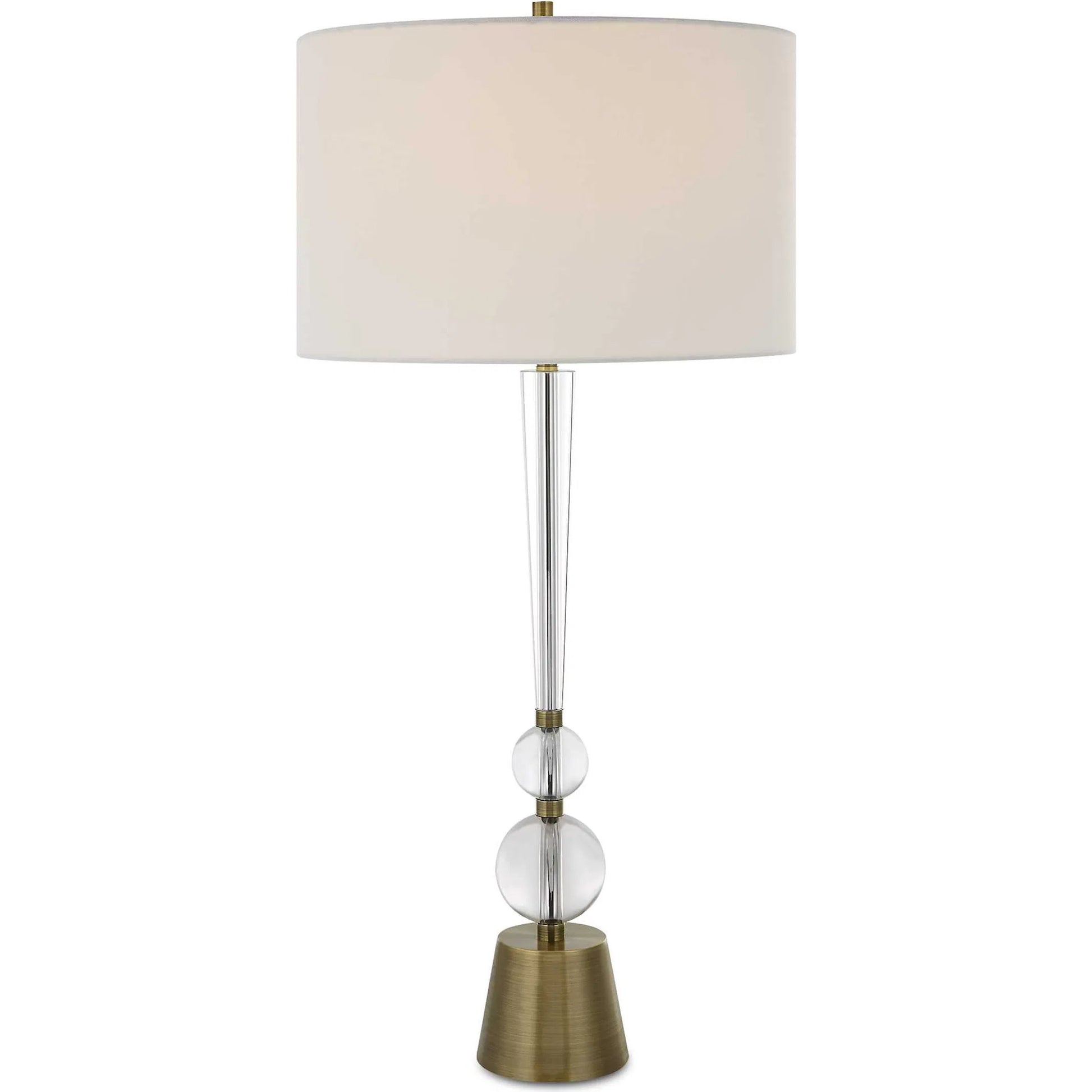 Annily Table Lamp by Uttermost in brass. Made from steel, crystal, fabric in a modern style.