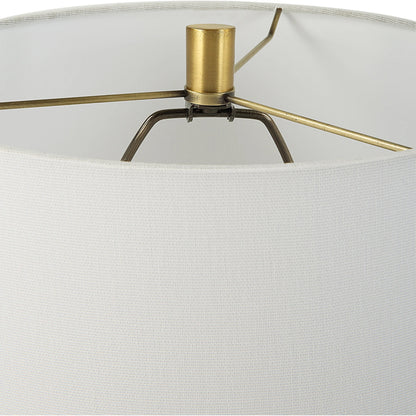 Kendari Table Lamp by Uttermost in natural, brass. Made from rope, iron, fabric, rattan in a modern style.