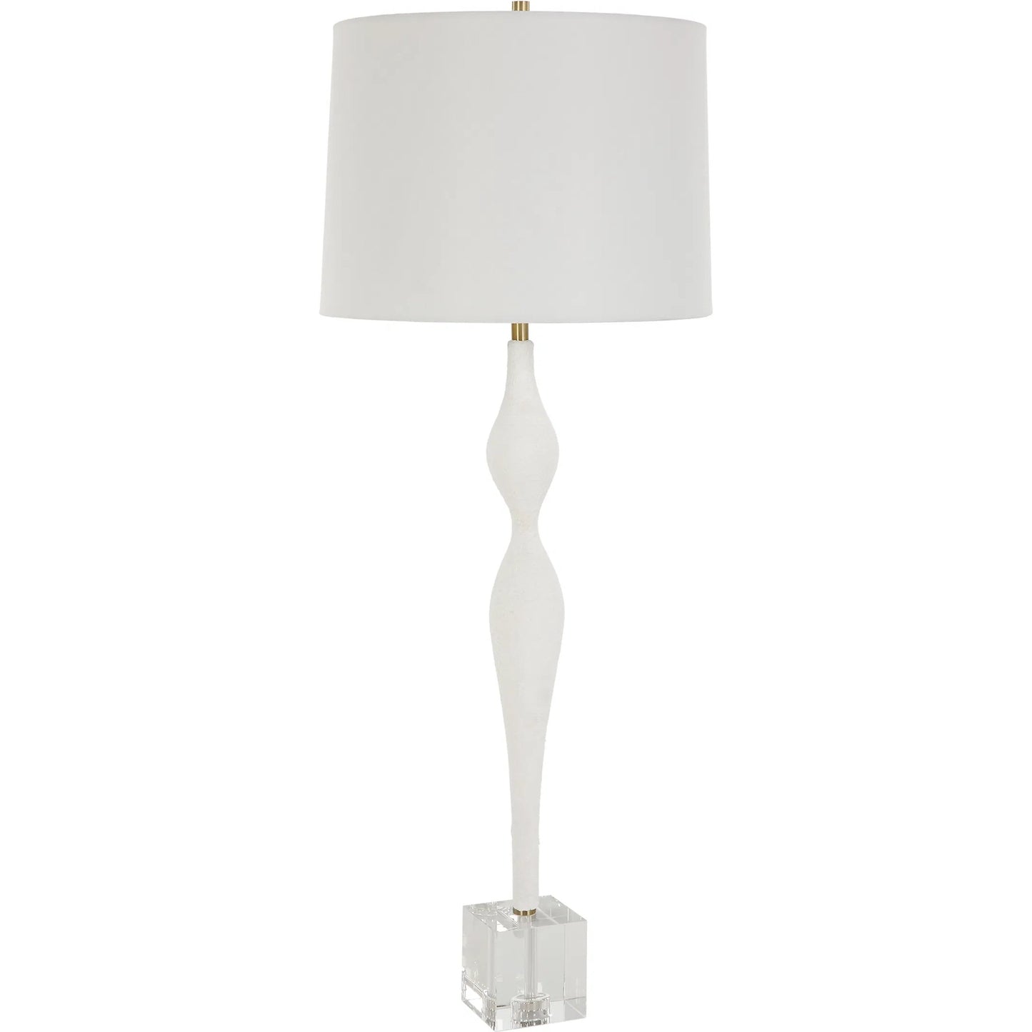 003 SI-2262362 | Primary Silo | Helena Slender Table Lamp by Uttermost in brass. Made from ceramic, crystal, iron, fabric in a modern style.