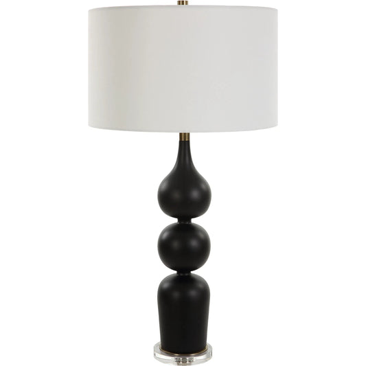 Caviar Table Lamp by Uttermost in brass. Made from ceramic, crystal, iron, fabric in a unique style.