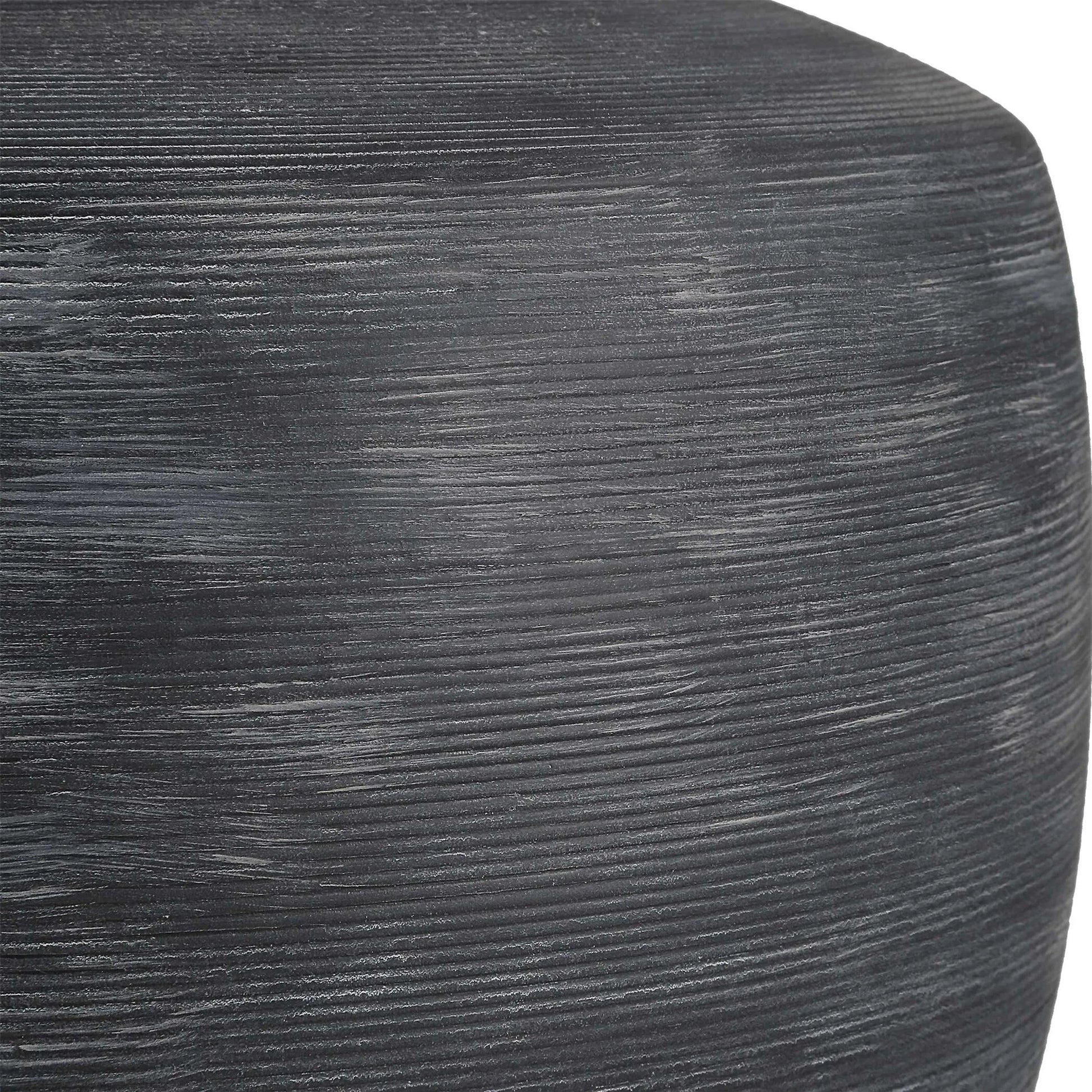 Graphite Ribbed Table Lamp by Uttermost in brass. Made from ceramic, fabric, metal in a unique style.
